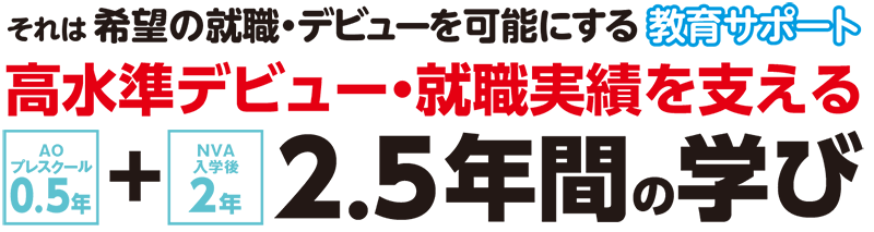 希望の就職・デビューを可能にする教育サポート